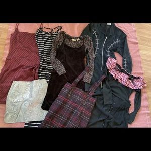 Vintage Women’s goth/emo/grunge clothing wholesale lot 90’s / y2k skirts dresses